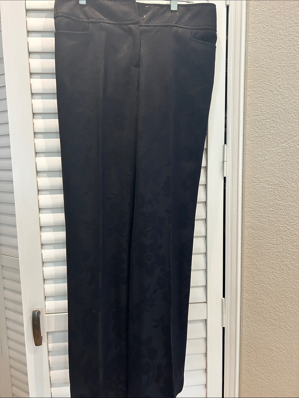 INC International Concepts Black Jacquard Dress Pants